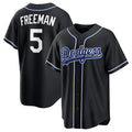 Johnsonshop Los Angeles Dodgers #5 Freddie Freeman 2026 Black  Out Stitched Jersey