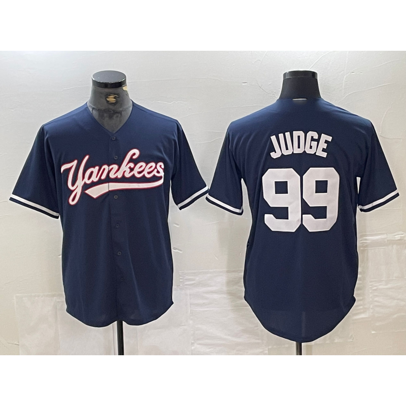 Johnsonshop New York Yankees #99 Aaron Judge Navy  Cool Base Stitched Jersey