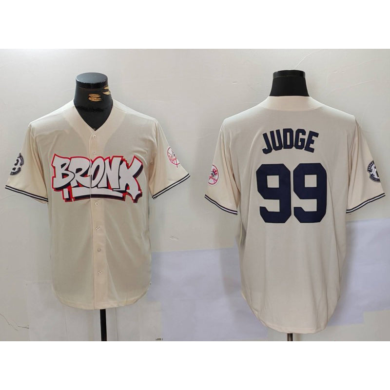 Johnsonshop New York Yankees #99 Aaron Judge Cream  Limited Stitched Jersey 2