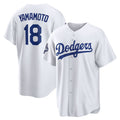 Johnsonshop Los Angeles Dodgers #18 Yoshinobu Yamamoto White  2025 World Series Champions Home Replica Jersey
