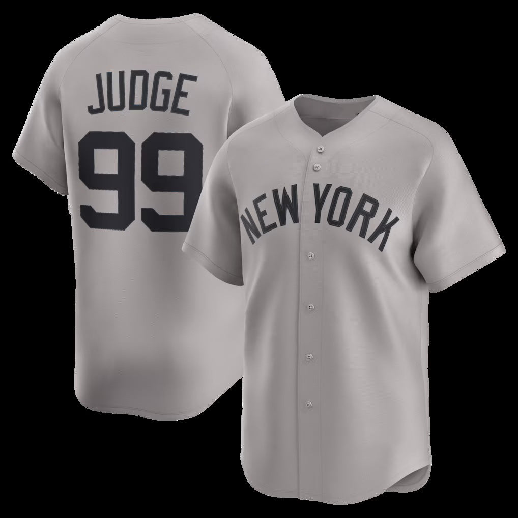 Johnsonshop New York Yankees #99 Aaron Judge Gray  Road Limited Player Jersey 2