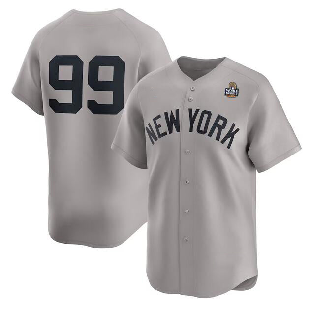 Johnsonshop New York Yankees #99 Aaron Judge Gray  2024 World Series Limited Stitched Jersey