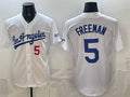 Johnsonshop Los Angeles Dodgers #5 Freddie Freeman White  Alternate Stadium Stitched Jersey