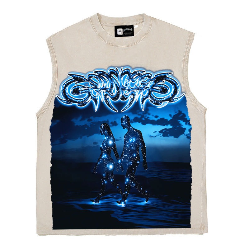 2026 American High Street Retro Washed Heavy Metal T-shirt