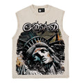 2026 American High Street Statue of Liberty Full-Print Hip T-shirt