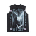 2026  European and American Street Style Print Washed T-shirt