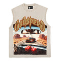 2026 American New Skull Racing Retro High Street Casual T-shirt