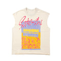 2026 American High Street Abstract Oil Painting Print Vest T-shirt