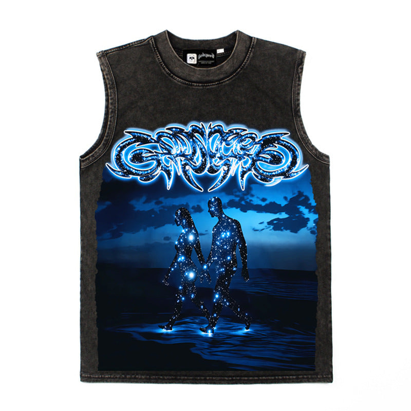 2026 American High Street Retro Washed Heavy Metal T-shirt