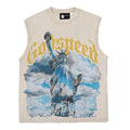2026 American Street Hip Hop Statue of Liberty Print Vest T-shirt