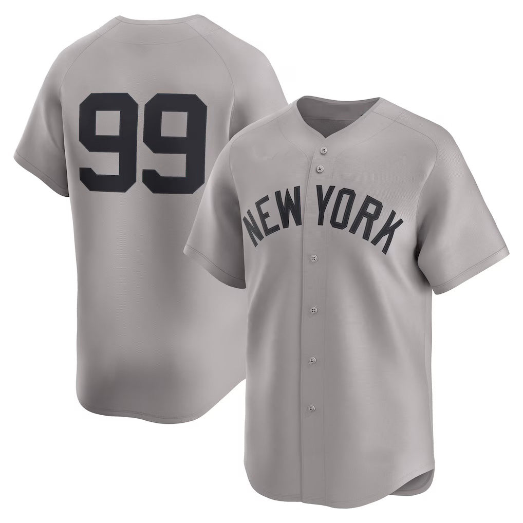 Johnsonshop New York Yankees #99 Aaron Judge Gray  Road Limited Player Jersey