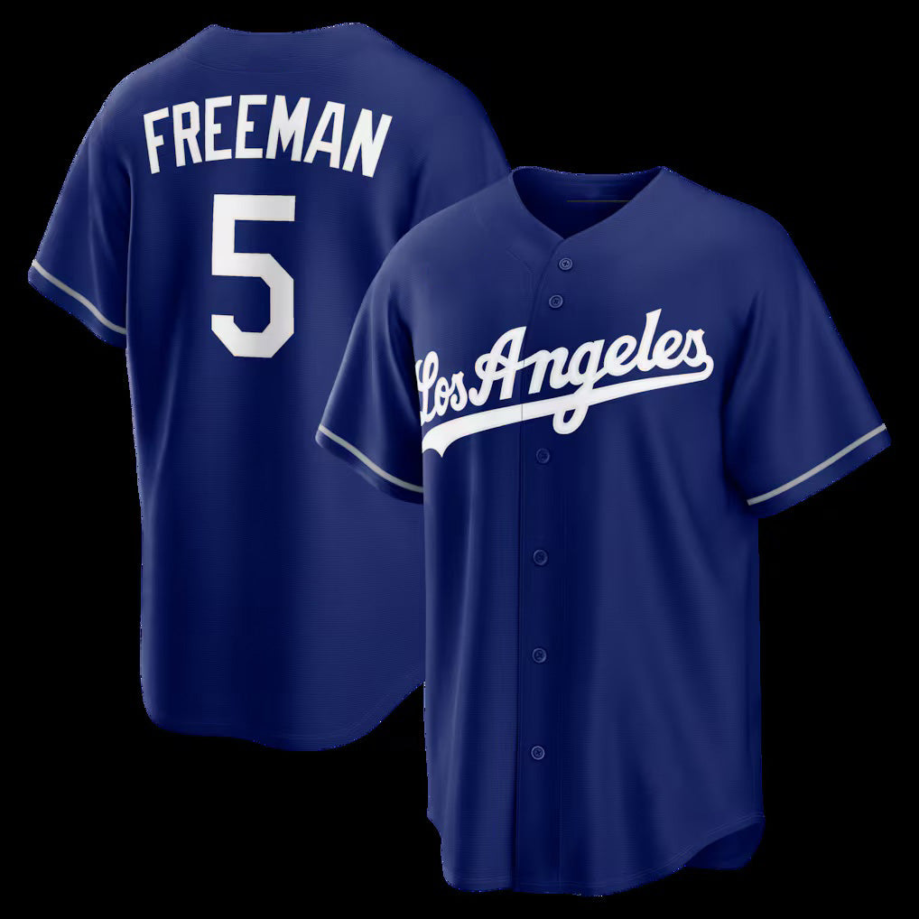 Johnsonshop Los Angeles Dodgers #5 Freddie Freeman Royal  Alternate Replica Jersey