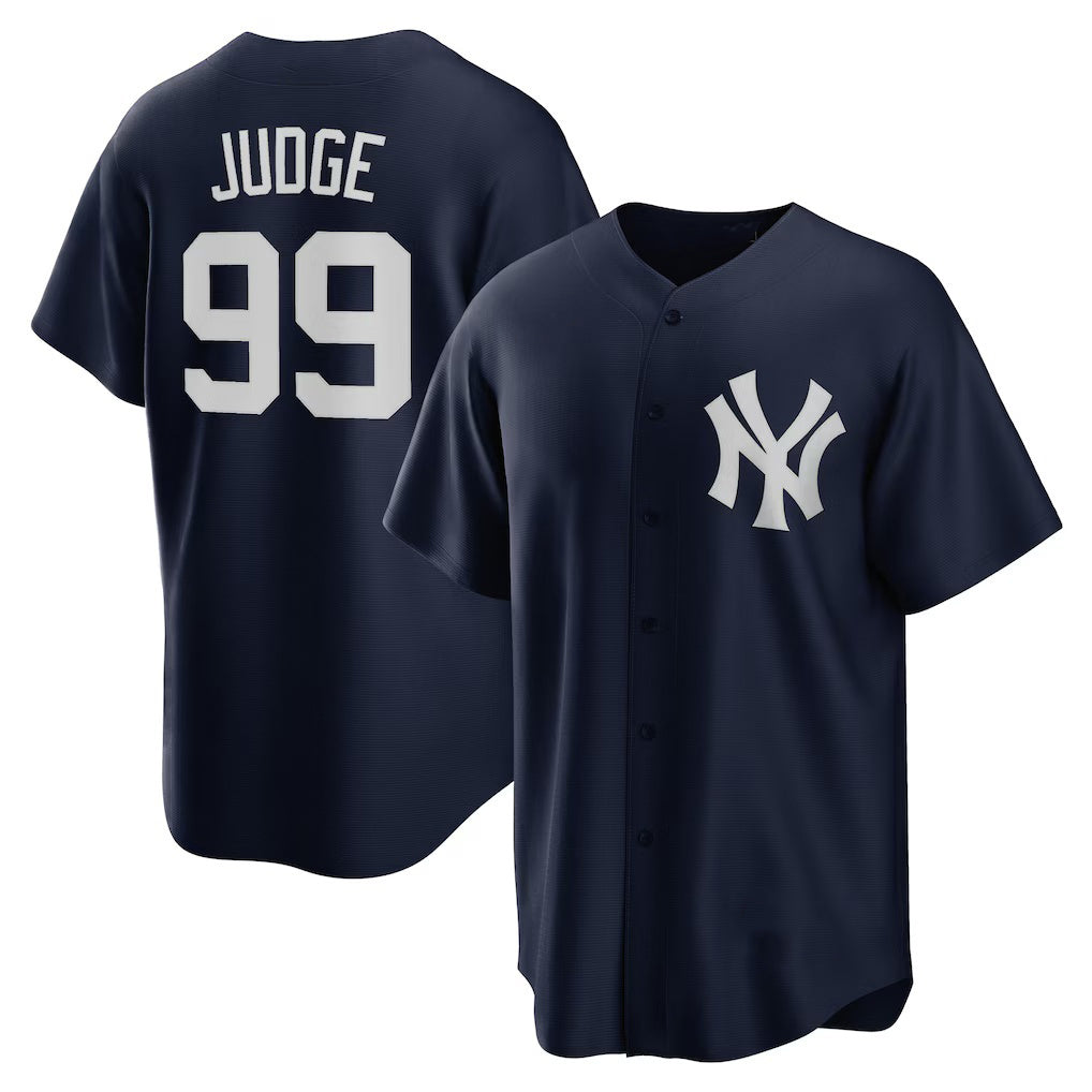 Johnsonshop New York Yankees #99 Aaron Judge Navy  2020 Spring Training Replica Player Jersey