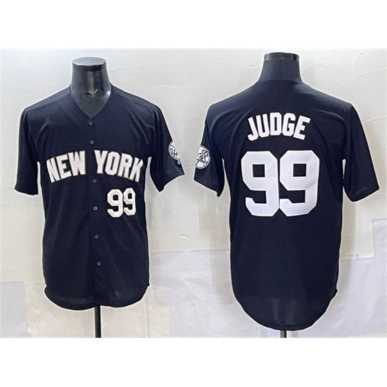 Johnsonshop New York Yankees #99 Aaron Judge Black  Limited Stitched Jersey