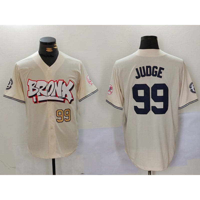 Johnsonshop New York Yankees #99 Aaron Judge Cream  Limited Stitched Jerseys