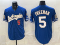 Johnsonshop Los Angeles Dodgers #5 Freddie Freeman Royal  2026 Gold Collection 9x & B2B Champs Patch Stitched Jersey